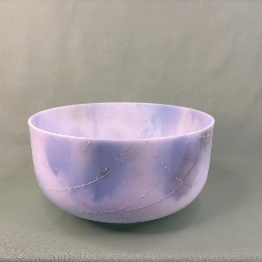 [2405] Dragon's Blood & Sacred Geometry Tea Quartz Crystal Singing Bowl | 12" B Note | #2405