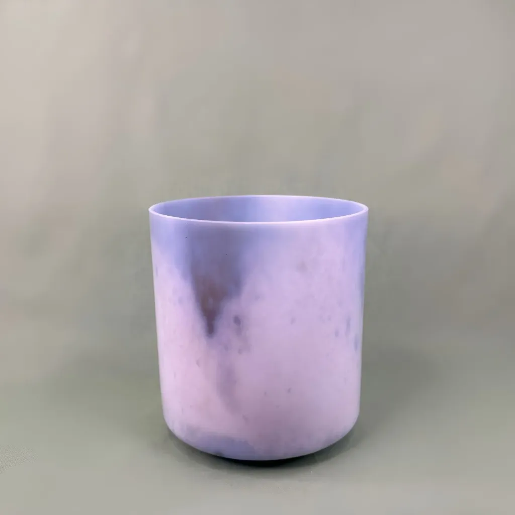 [2705] Cacao & Amethyst Quartz Crystal Singing Bowl | 7" E Note | C=528 Tuning | #2705