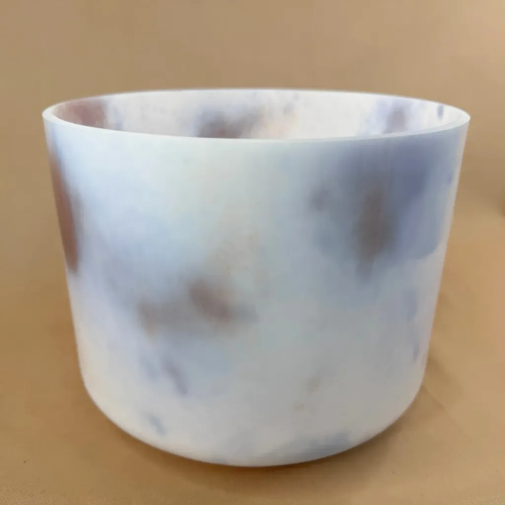 [2803] Lepidolite Quartz Crystal Singing Bowl | 9" F# Note (-31) | A=432 Tuning | #2803