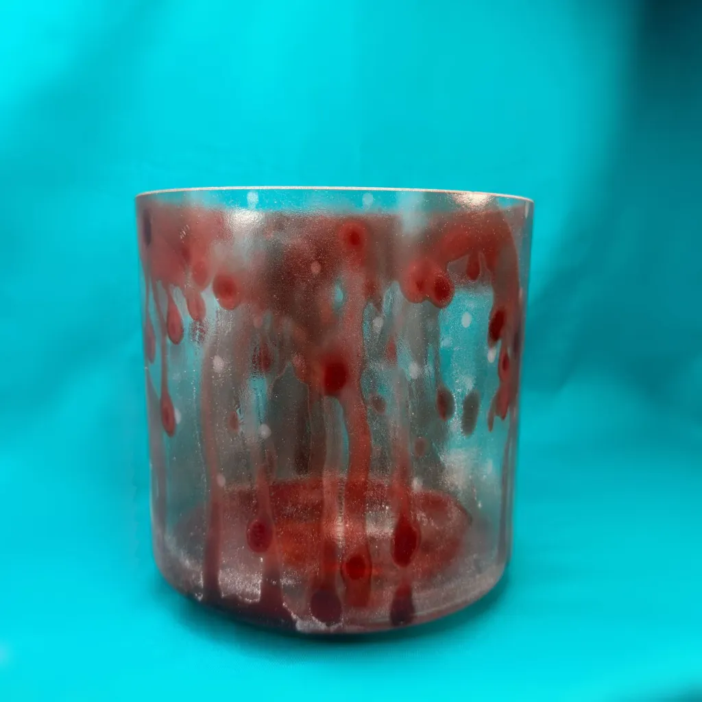 [400] Dragon's Blood Tree Resin Quartz Crystal Singing Bowl | 7" F Note | A=432 Tuning | #400