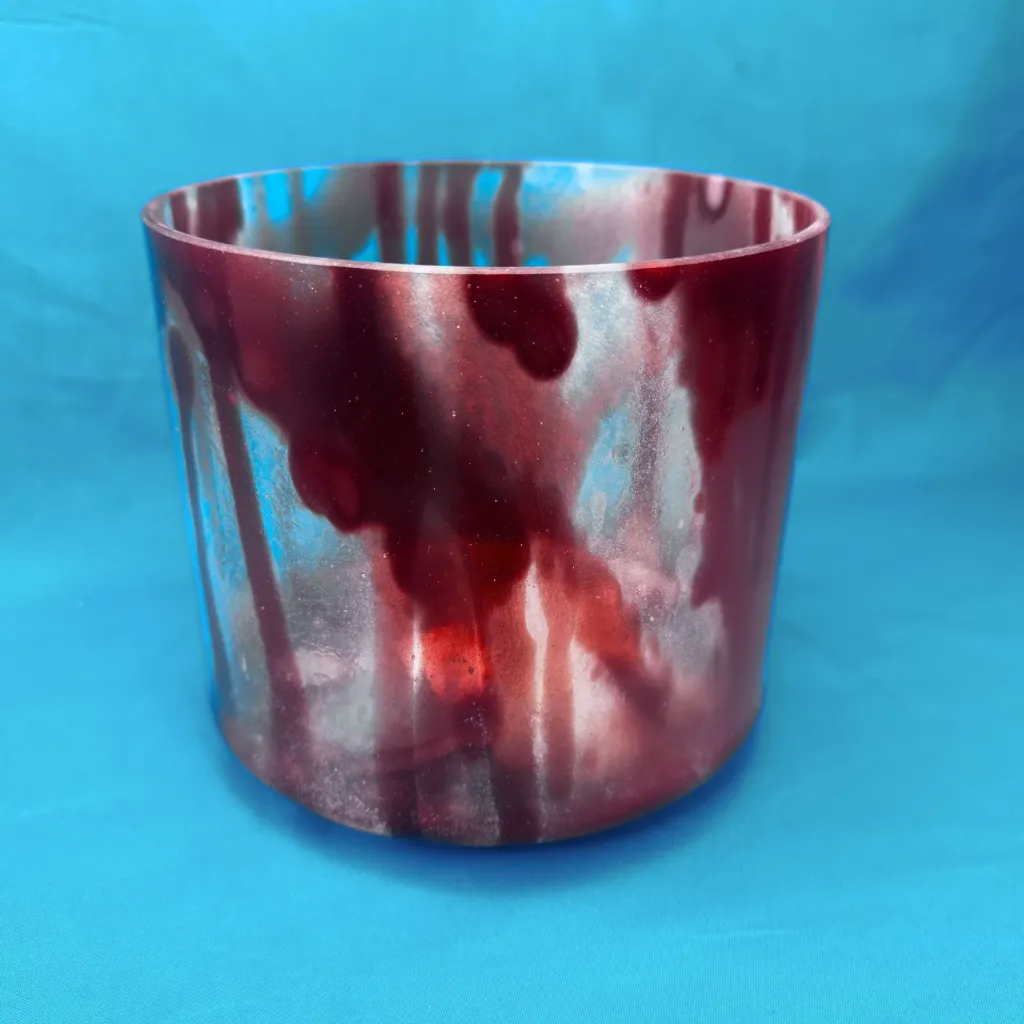 [566] Dragon's Blood Tree Resin Quartz Crystal Singing Bowl | 6.5" A Note | #566