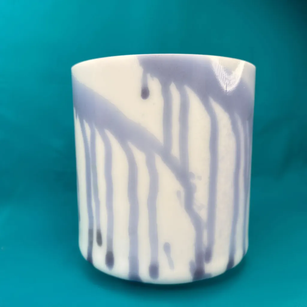 [591] Lavender Flower Crystal Singing Bowl | 7" F# Note | A=432 Tuning | #591