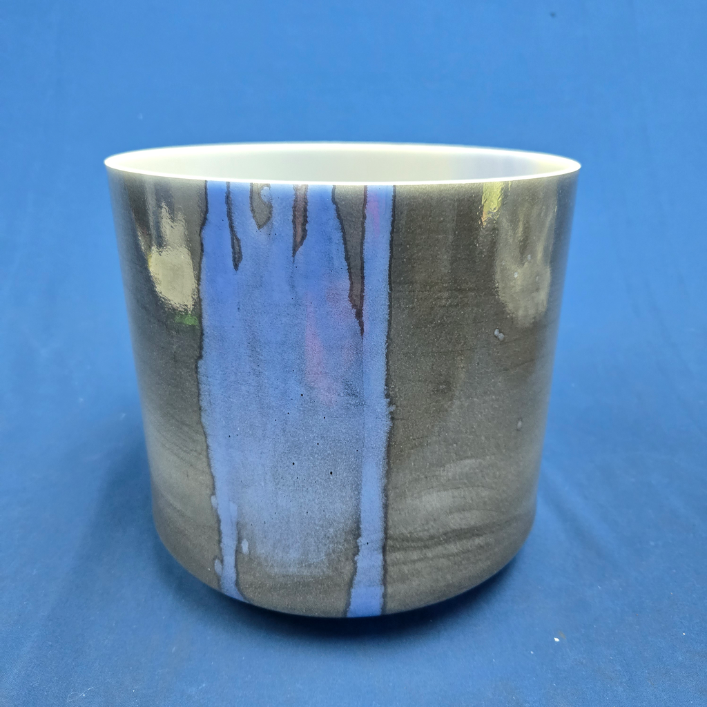 [#3383] Dumortierite Infused Quartz Crystal Singing Bowl | 9" | 3B-35 | 242 Hz