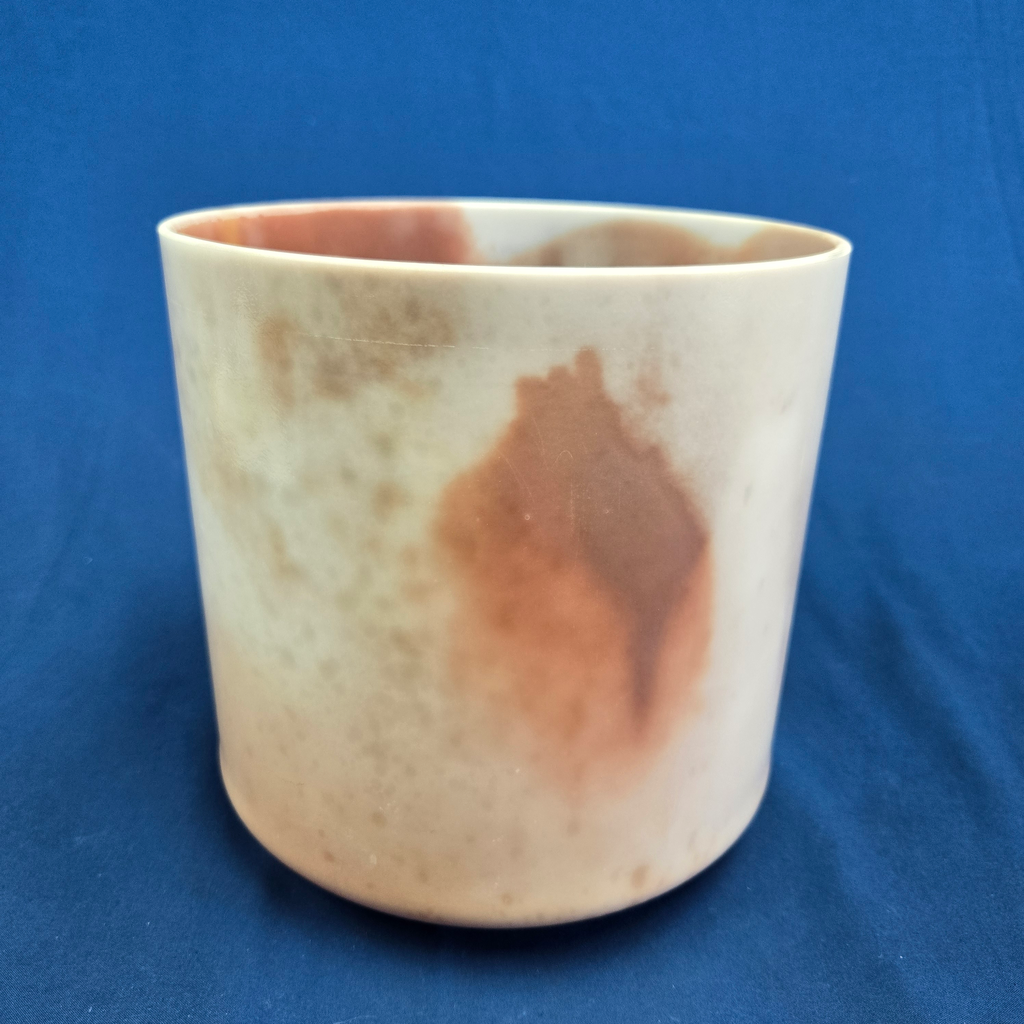 [3492] [#3492] Cacao & Rose Petal Infused Quartz Crystal Singing Bowl | 7" | 4E -2 | 329 Hz