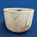 [#3694] Cacao & Rose Petal Infused Quartz Crystal Singing Bowl | 10" | 3F#-33 | 181 Hz
