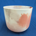 [#3697] Cacao & Rose Petal Infused Quartz Crystal Singing Bowl | 10" | 3G-24 | 193 Hz