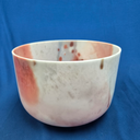 [#3698] Cacao & Rose Petal Infused Quartz Crystal Singing Bowl | 10" | 3G#-22 | 205 Hz