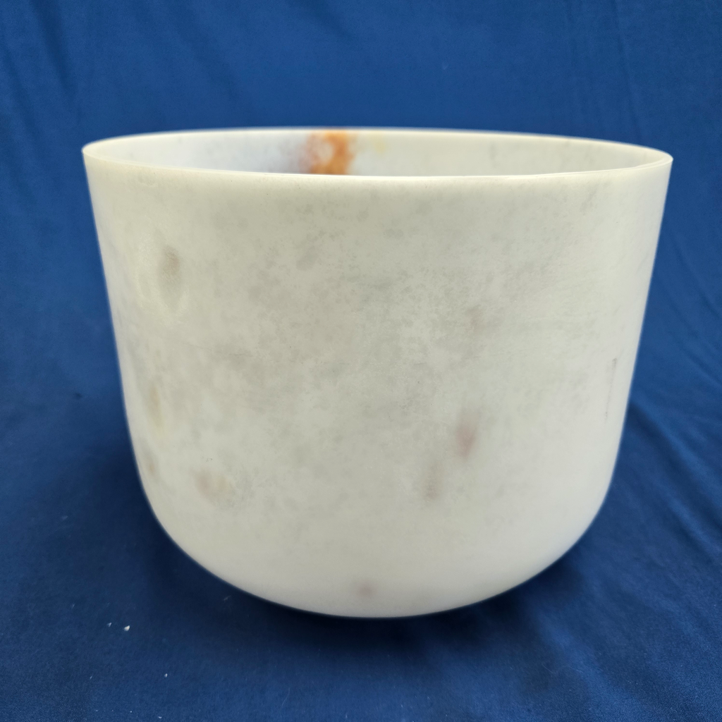 [#3702] Cacao & Rose Petal Infused Quartz Crystal Singing Bowl | 10" | 3A#+11 | 234 Hz