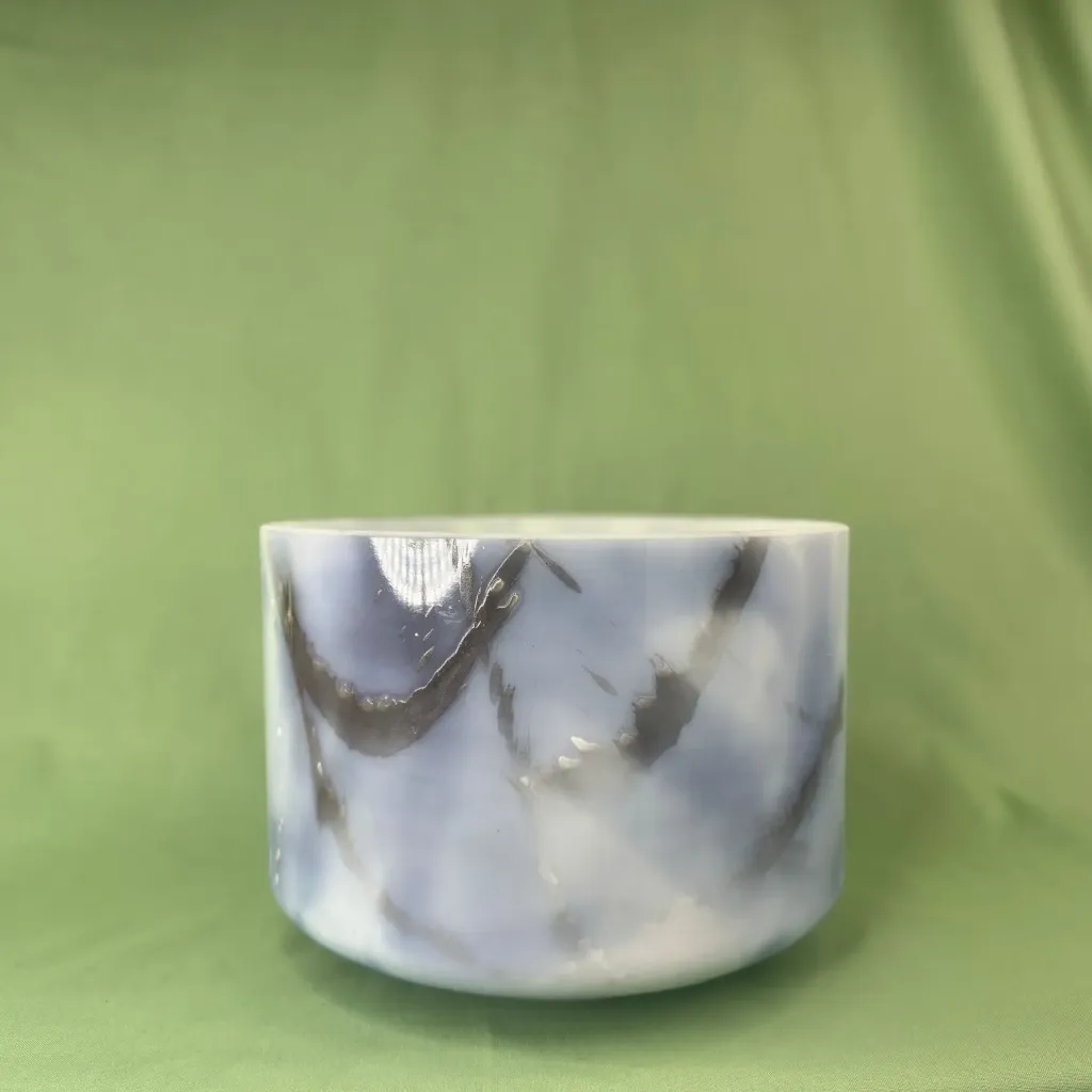 [1166] Purple Lace Agate Quartz Crystal Singing Bowl | 9" C# Note | #1166