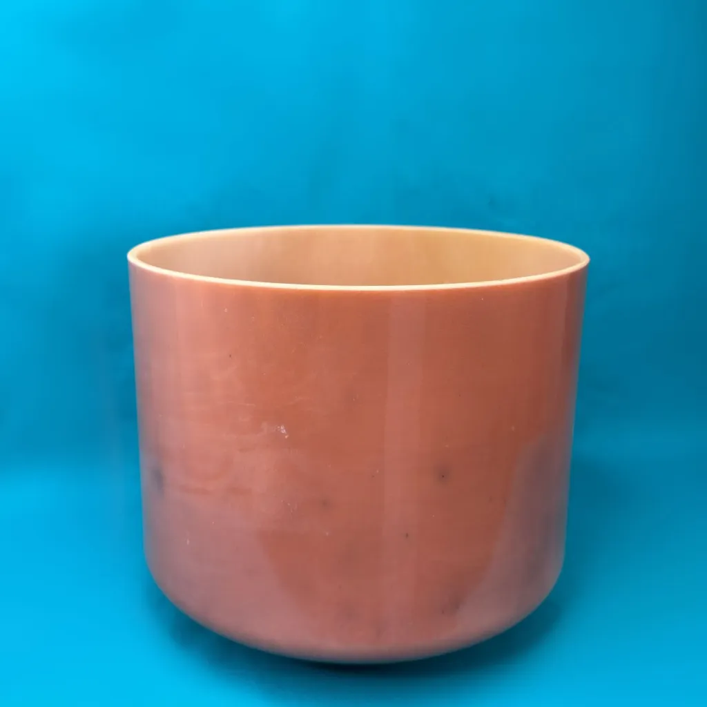 [1178] Hessonite Garnet Quartz Crystal Singing Bowl | 9" C# Note | C=528 Tuning | #1178