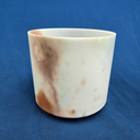 [#3776] Cacao & Rose Petal Infused Quartz Crystal Singing Bowl | 8" | 4D#-45 | 303 Hz