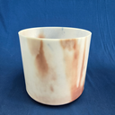 [#3783] Cacao & Rose Petal Infused Quartz Crystal Singing Bowl | 8" | 4D-42 | 286 Hz