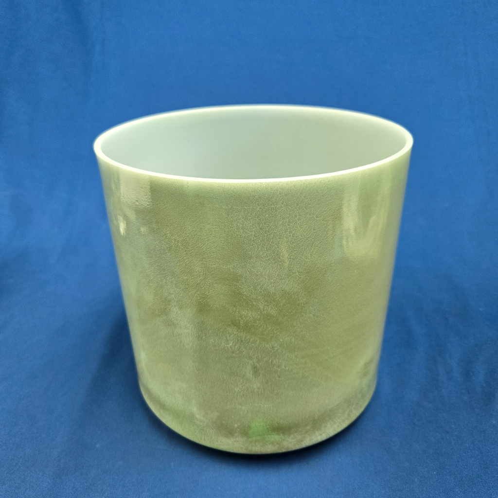 [3798] [#3798] Matcha Infused Quartz Crystal Singing Bowl | 8" | 4D-6 | 292 Hz