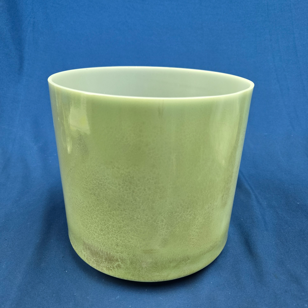 [3799] [#3799] Matcha Infused Quartz Crystal Singing Bowl | 8" | 4C#-29 | 272 Hz