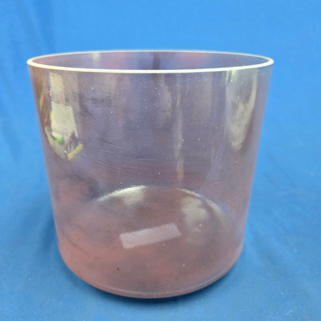 [3831] [#3831] Purpurite Infused Quartz Crystal Singing Bowl | 8" | 4D -38 | 287 Hz