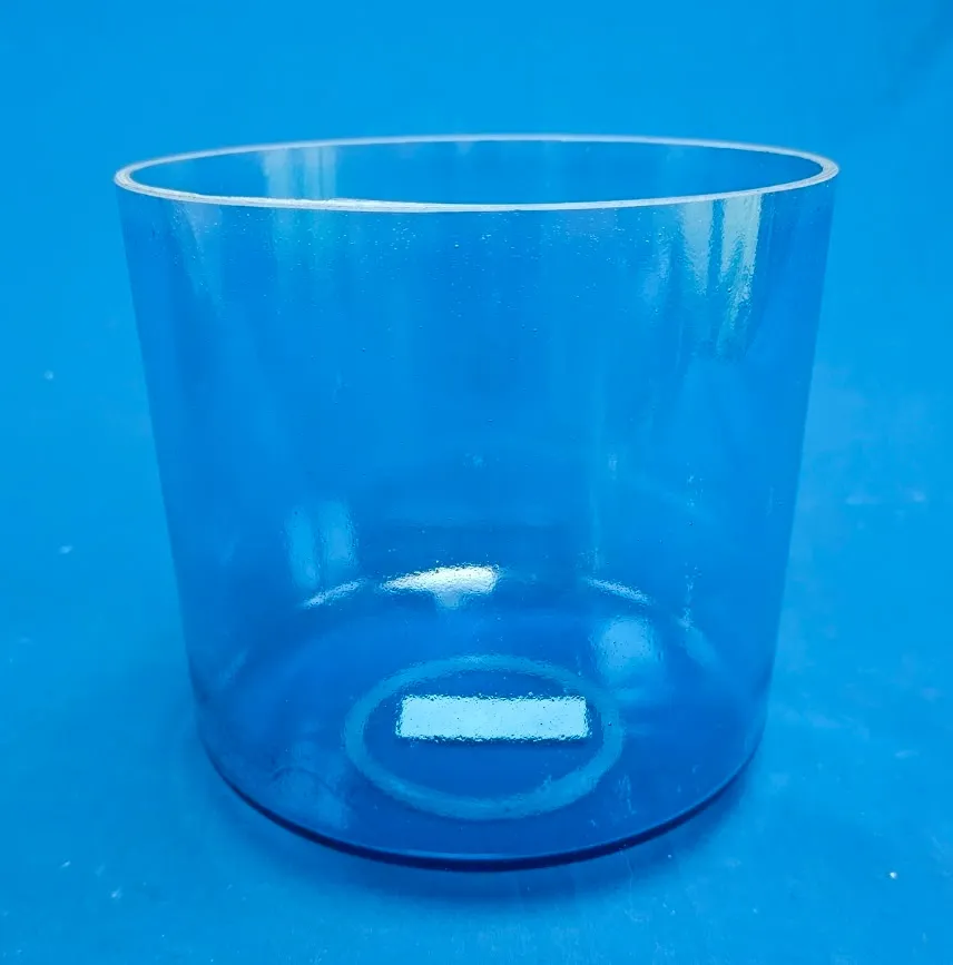 [#3845] Blue Sapphire Infused Quartz Crystal Singing Bowl | 8" | 4D#-5 | 310 Hz