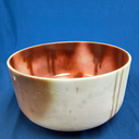 [3864] Cacao & Rose Petal Infused Quartz Crystal Singing Bowl | 14" | 3A-12 | 218 Hz
