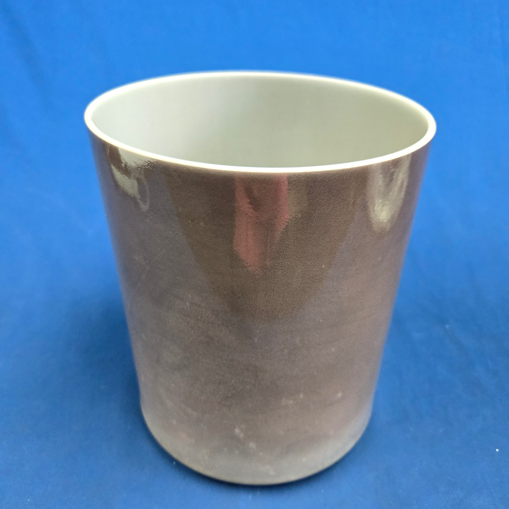 [3884] [3884] Cappuccino Infused Quartz Crystal Singing Bowl | 7" | 4D+39 | 300 Hz