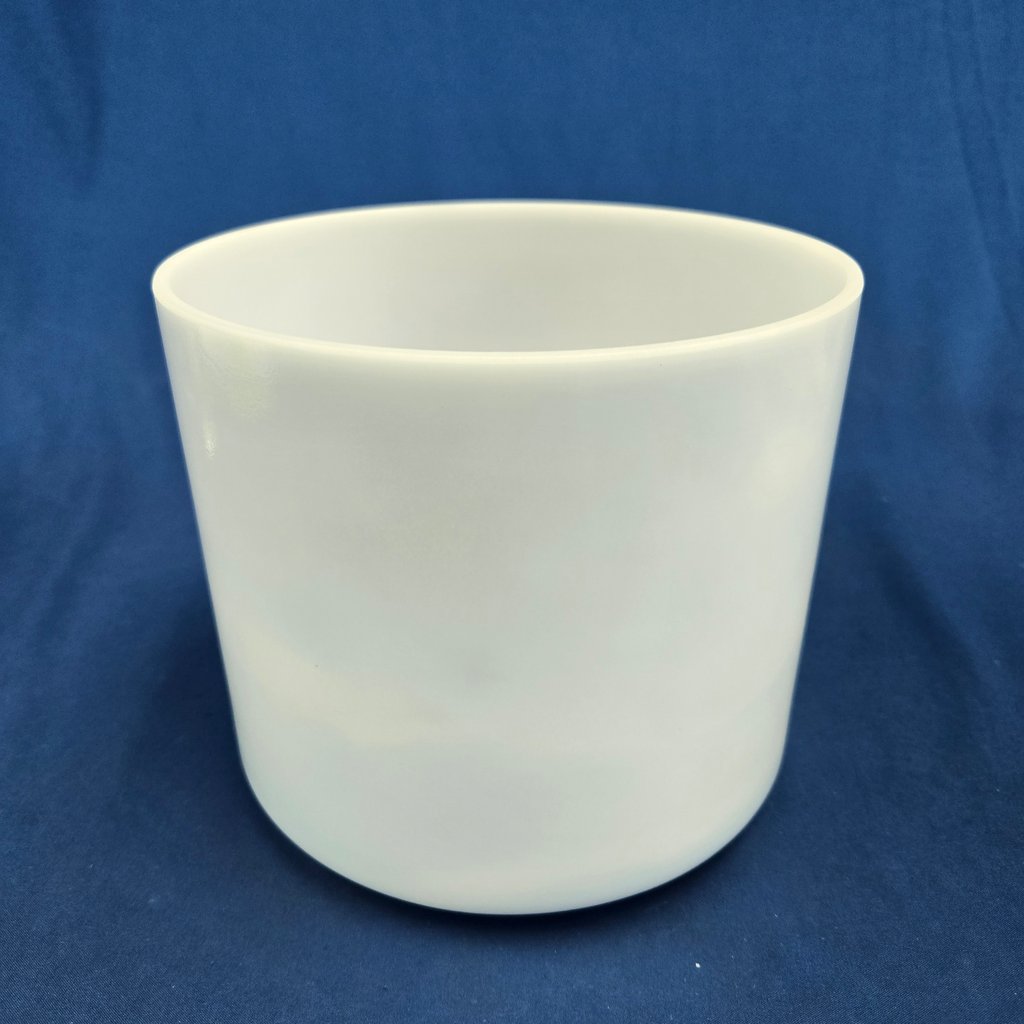 [3899] [3899] Moonstone Infused Quartz Crystal Singing Bowl | 7" | 4G#-9 | 413 Hz
