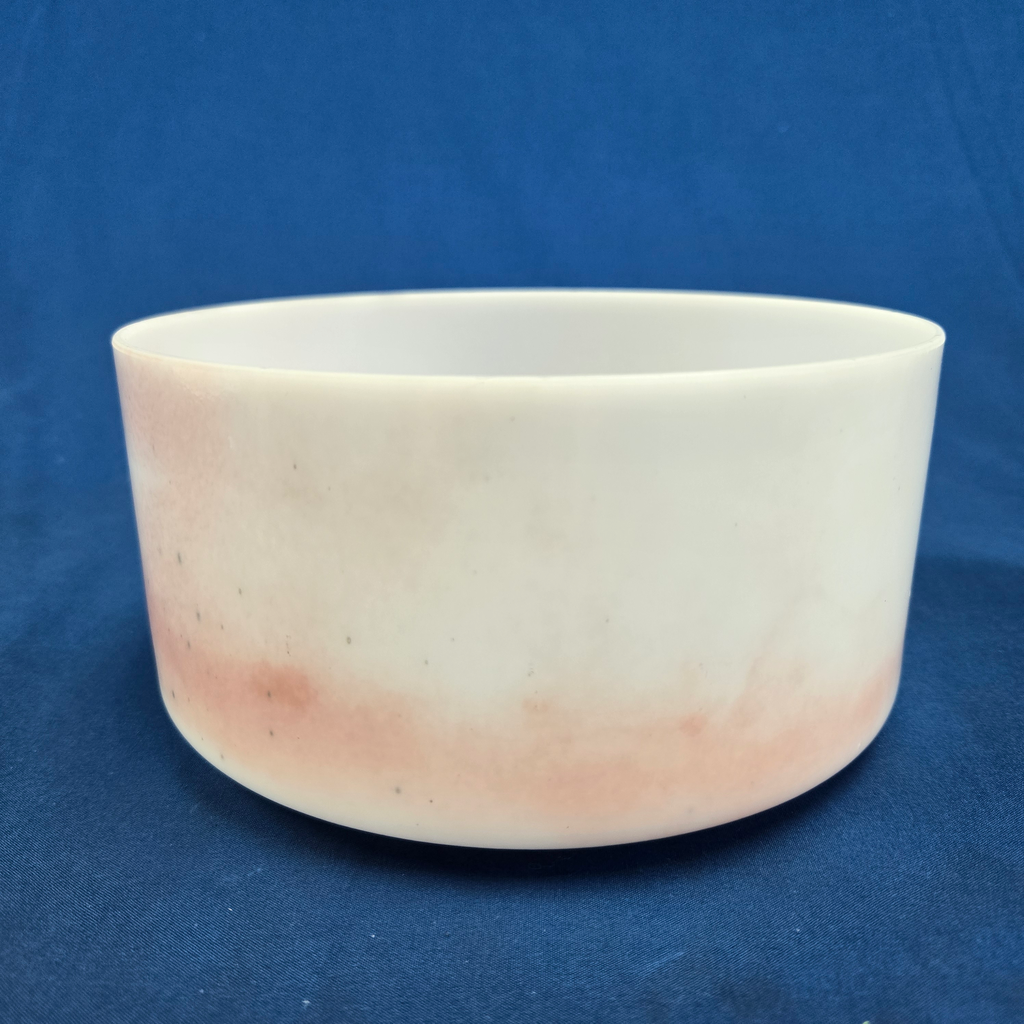 [3903] Rose Quartz Infused Quartz Crystal Singing Bowl | 7" | 4A#+30 | 474 Hz