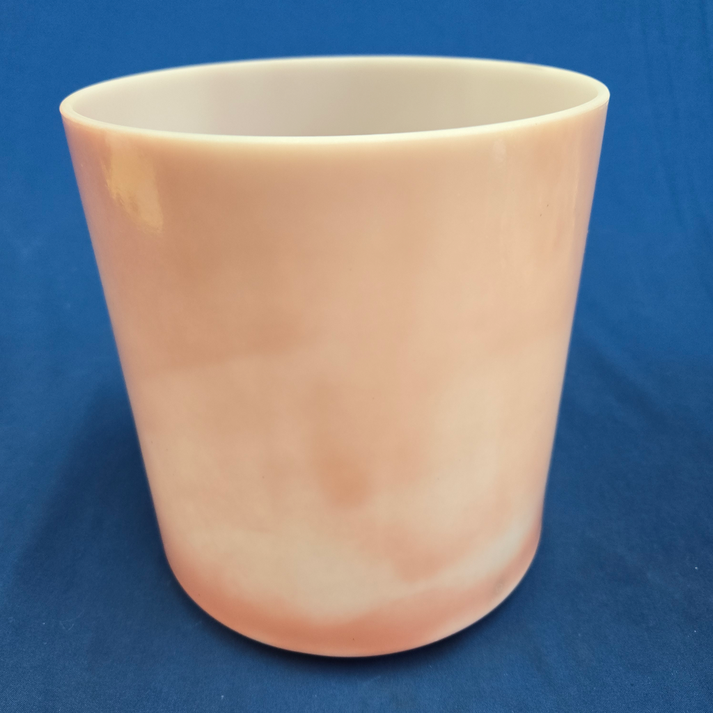 [3905] Rose Quartz Infused Quartz Crystal Singing Bowl | 7" | 4F-25 | 344 Hz