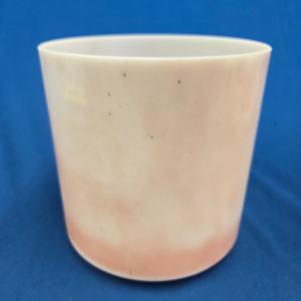 [3906] Rose Quartz Infused Quartz Crystal Singing Bowl | 7" | 4 E +7 | 331 Hz