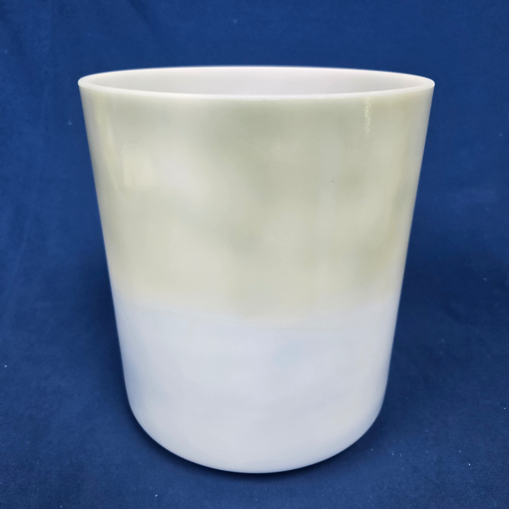 [3918] Spearmint & Blueberry Infused Quartz Crystal Singing Bowl | 7" | 4 G# -29 | 408 Hz
