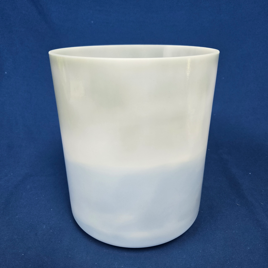 [3921] Spearmint & Blueberry Infused Quartz Crystal Singing Bowl | 7" | 4 F# -11 | 367 Hz