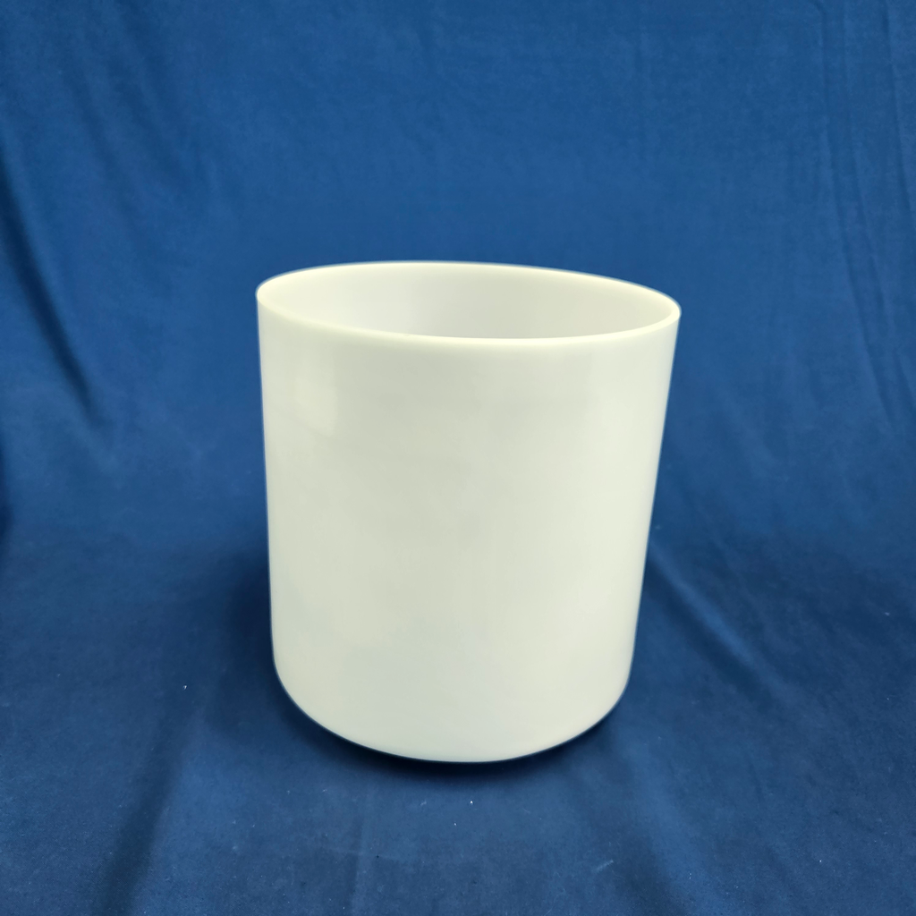 [3928] [3928] Moonstone Infused Quartz Crystal Singing Bowl | 7" | 4 F +40 | 357 Hz