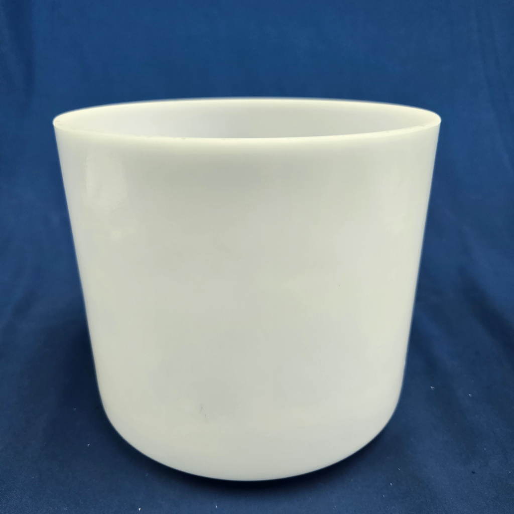[3931] [3931] Moonstone Infused Quartz Crystal Singing Bowl | 7" | 4 G -8 | 390 Hz