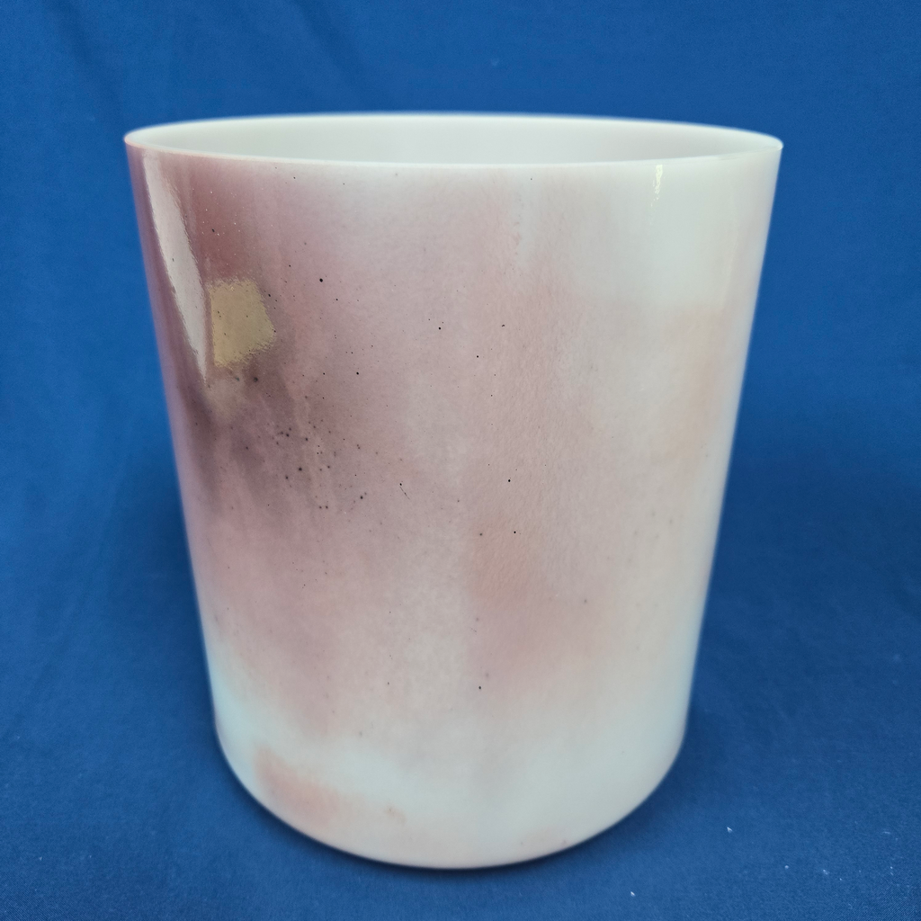 [3947] Magenta Sapphire Infused Quartz Crystal Singing Bowl | 7" | 4 E -23 | 325 Hz