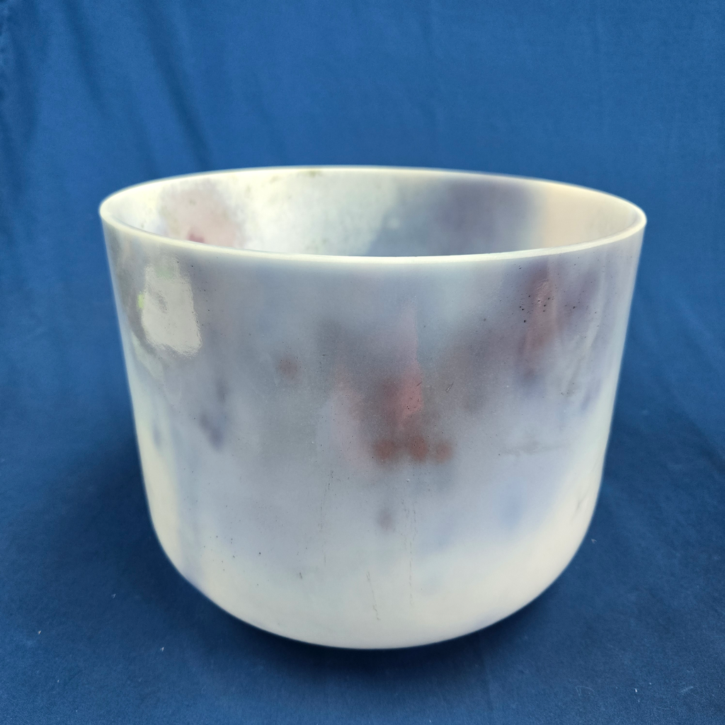 [#4032] Lepidolite Infused Quartz Crystal Singing Bowl | 10" | 3A#-44 | 227 Hz