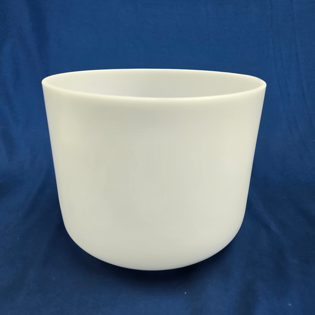 [#4071] Opaque Quartz Crystal Singing Bowl | 10" | 3A+8 | 221 Hz