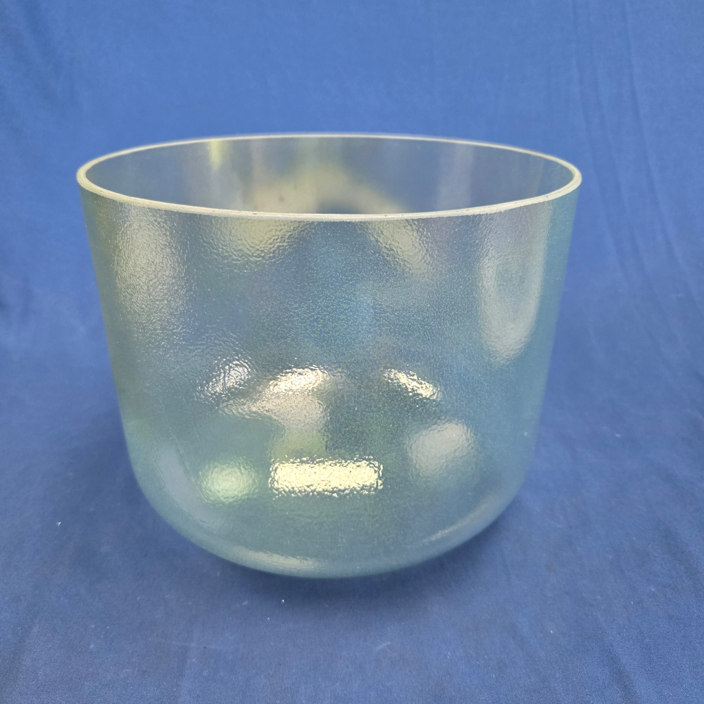 [4081] [#4081] Green Amythist Infused Quartz Crystal Singing Bowl | 10" | 3A-8 | 218 Hz