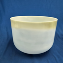 [#4111] Spearmint & Blueberry Infused Quartz Crystal Singing Bowl | 12" | 3F-4 | 174 Hz