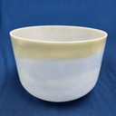 [#4114] Spearmint & Blueberry Infused Quartz Crystal Singing Bowl | 12" | 3F-15 | 173 Hz