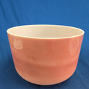[#4132] Rose Quartz Infused Quartz Crystal Singing Bowl | 12" | 3F+39 | 178 Hz