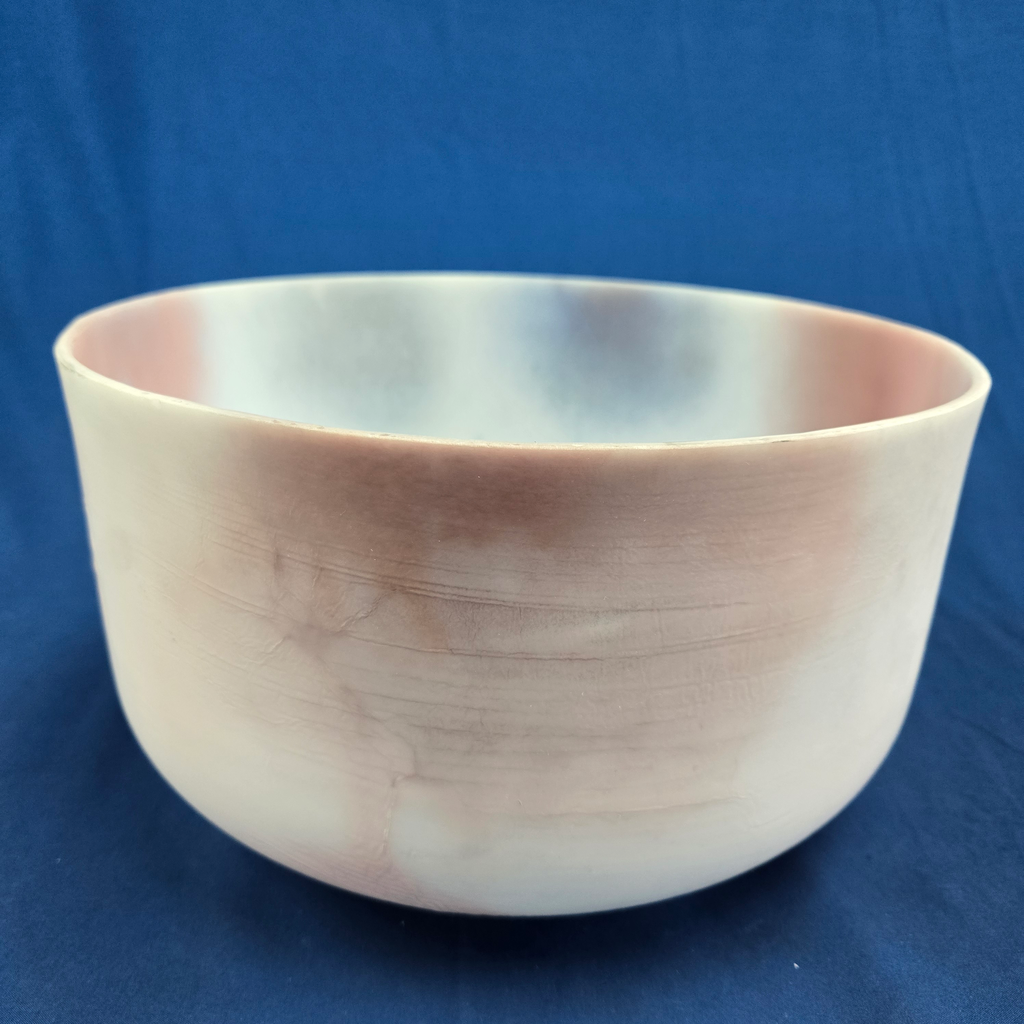 [4142] [#4142] Lepidolite Infused Quartz Crystal Singing Bowl | 12" | 3A-3 | 219 Hz