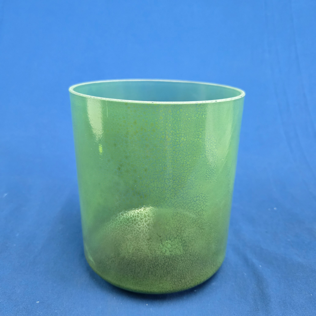 [#4182] Moldavite Infused Quartz Crystal Singing Bowl | 6" | 4A#+8 | 468 Hz