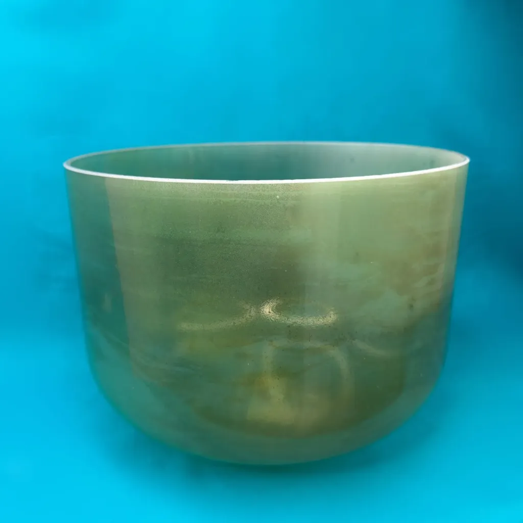 [1501] Tsavorite Quartz Crystal Singing Bowl | 10" A Note | A=432 Tuning | #1501
