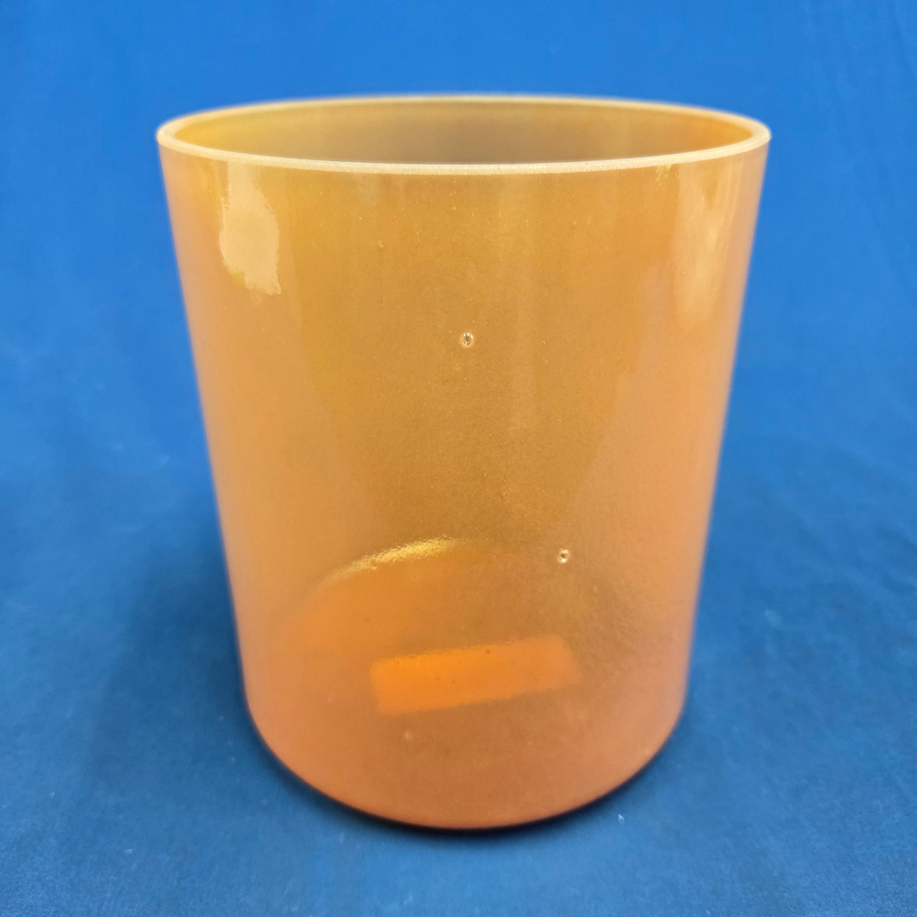[#4194] Peach Garnet Infused Quartz Crystal Singing Bowl | 6" | 5C#-13 | 550 Hz