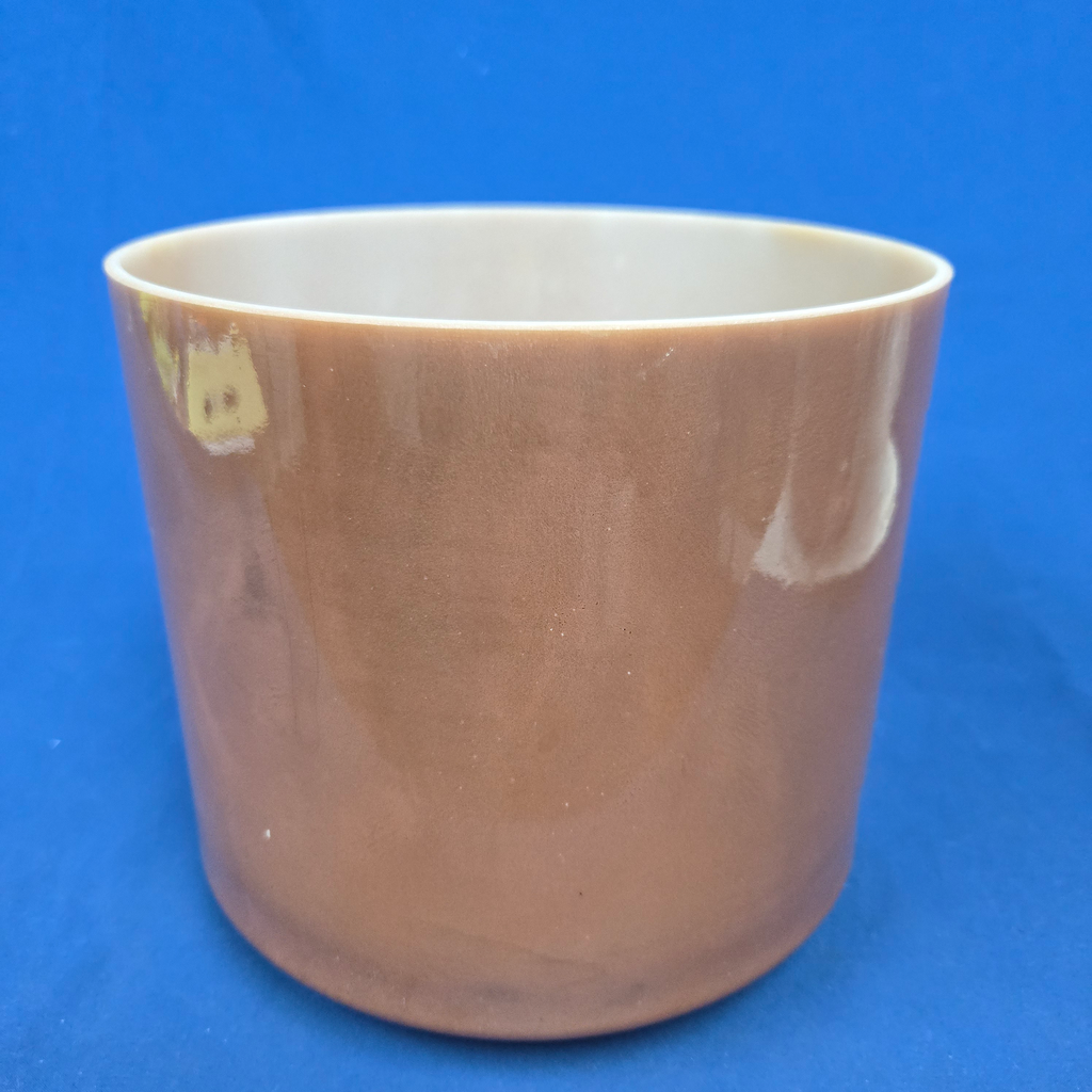 [#4234] Cacao Infused Quartz Crystal Singing Bowl | 8" | 4 C -36 | 256 Hz