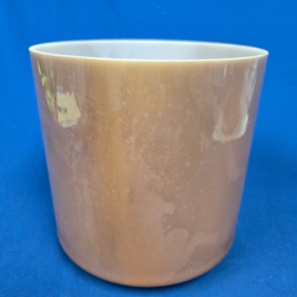 [#4235] Cacao Infused Quartz Crystal Singing Bowl | 8" | 4 C +34 | 266 Hz