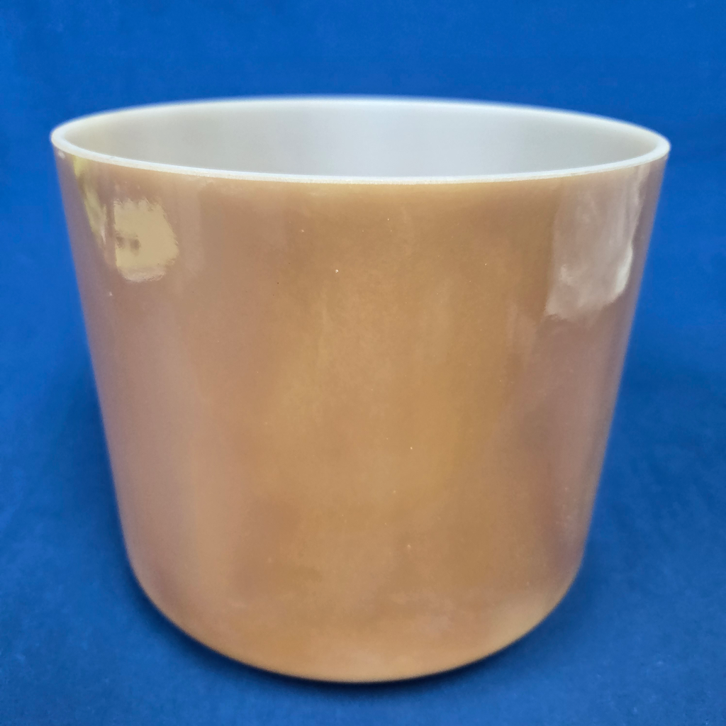 [#4240] Golden Honey Infused Quartz Crystal Singing Bowl | 8" | 4 D +19 | 297 Hz