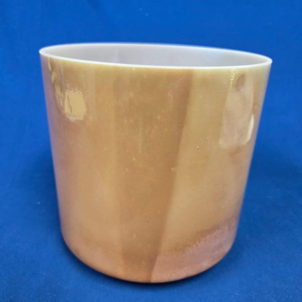 [#4241] Golden Honey Infused Quartz Crystal Singing Bowl | 8" | 4 C -4 | 260 Hz