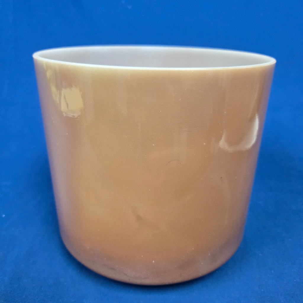 [#4244] Golden Honey Infused Quartz Crystal Singing Bowl | 8" | 4 D +40 | 300 Hz