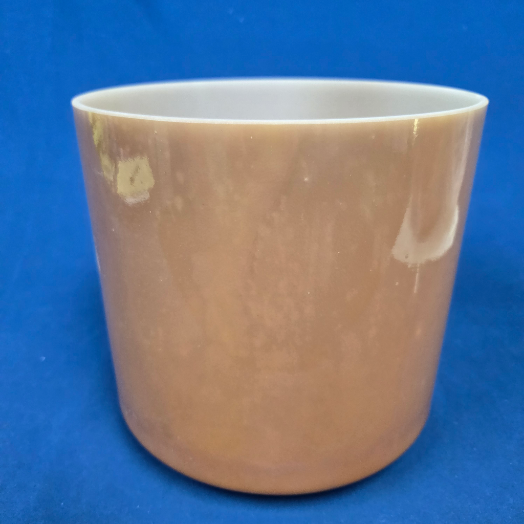 [#4246] Golden Honey Infused Quartz Crystal Singing Bowl | 8" | 4 C# -12 | 275 Hz