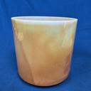 [#4247] Golden Honey Infused Quartz Crystal Singing Bowl | 8" | 4 C# +18 | 280 Hz