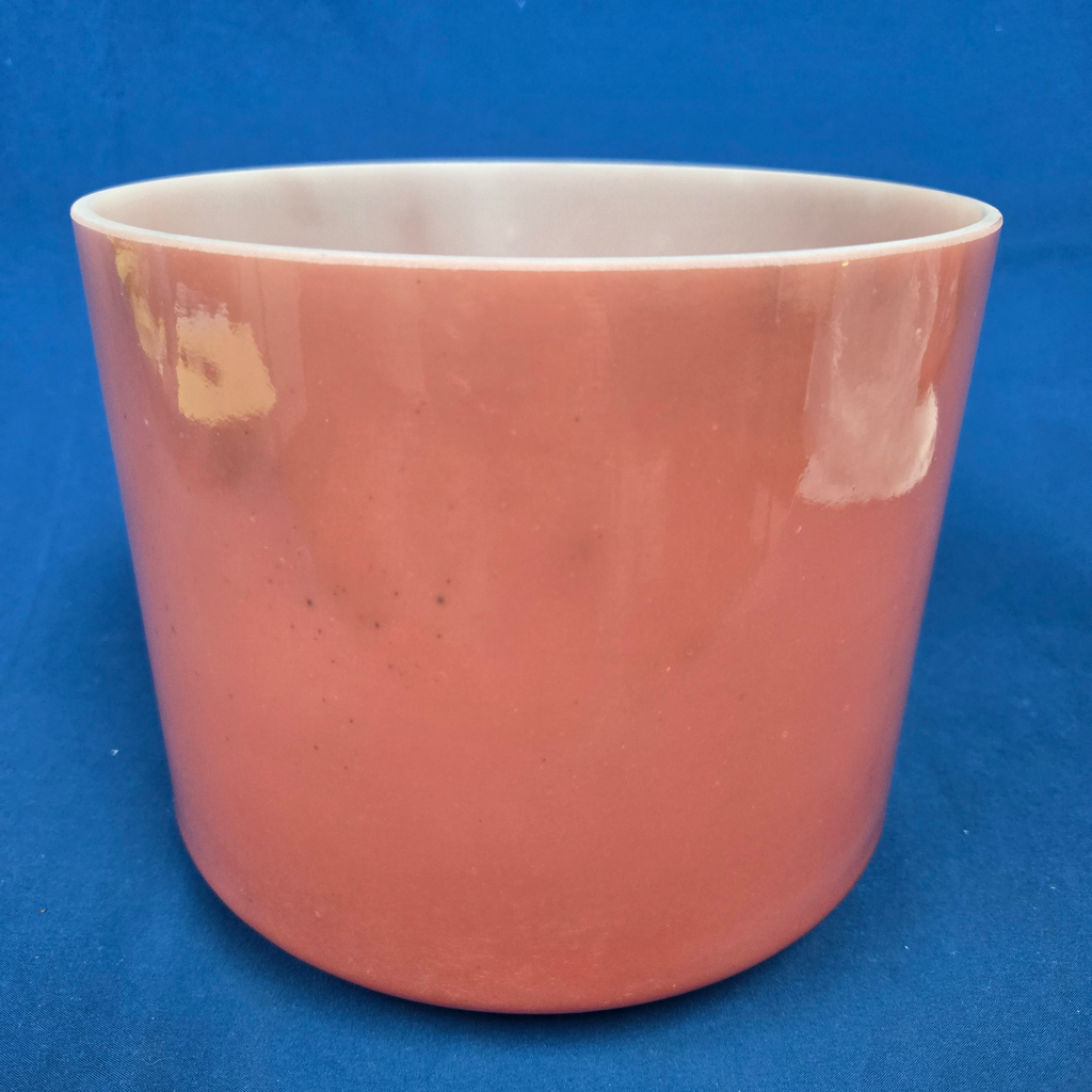 [#4252] Rose Quartz Infused Quartz Crystal Singing Bowl | 8" | 4 D# +46 | 319 Hz