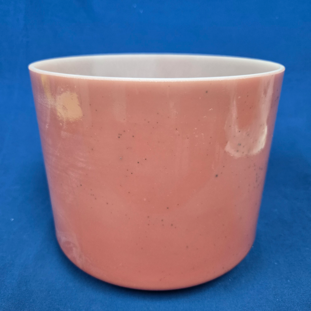 [#4254] Rose Quartz Infused Quartz Crystal Singing Bowl | 8" | 4 D# -19 | 307 Hz